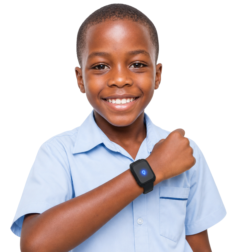 Nigerian pupil wearing Sayno-TT6 as Wristband